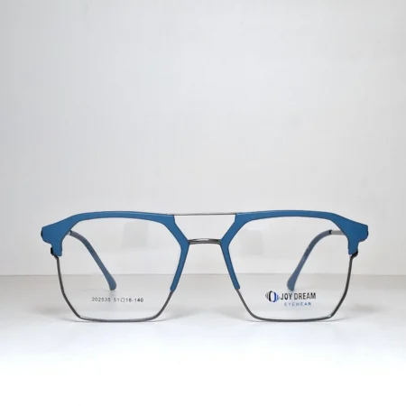 Plastic + Metal Double Bridge Fashion Frame